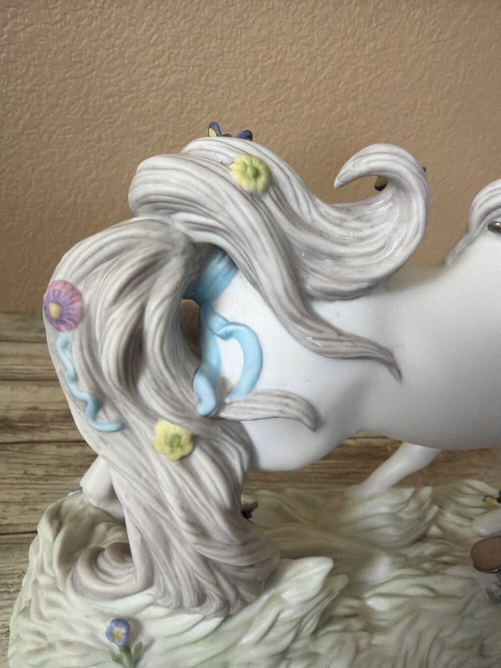 Princeton Gallery Meadow Unicorn Porcelain Figure 2001 Butterflies Flowers w/COA - Picture 13 of 16